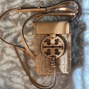 Tory Burch Miller straw cross-body